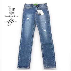 Sandrine Rose x Free People Snow Ripped Skinny Jeans